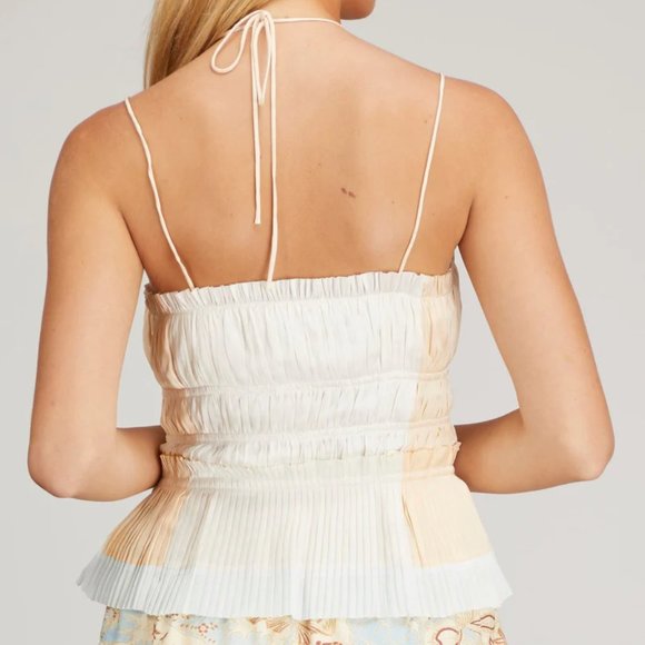 NWT Ulla Johnson Calista Peplum Tank in Opal - Picture 3 of 13